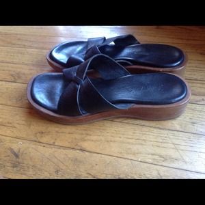 J CREW - Blk Sandals/Heel - 8M