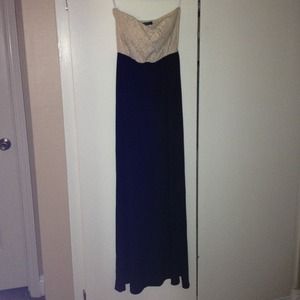 Tan black long summer dress