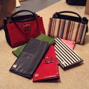 Two Miche handbags with 7 interchangeable covers