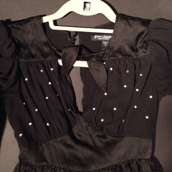 Betsey Johnson black silk dress - Picture 2 of 3
