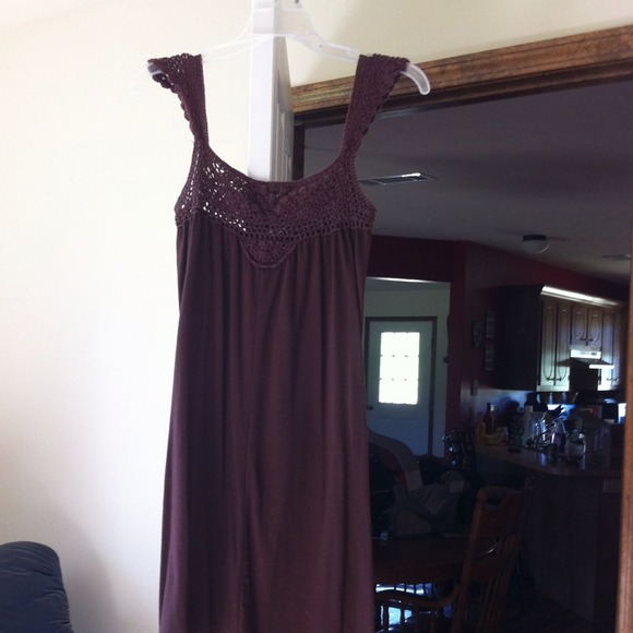 Lightweight, full flow brown dress!