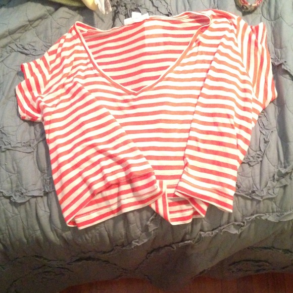 Red and White Crop top!