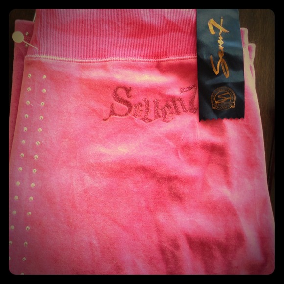 NWT Seven7 Pink Velour Yoga Lounge Pants
