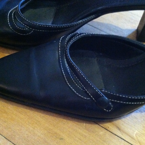 Black Leather Mules - Picture 2 of 3