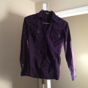 Purple button down