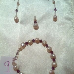 Pearls, Swarovski crystal, sterling silver