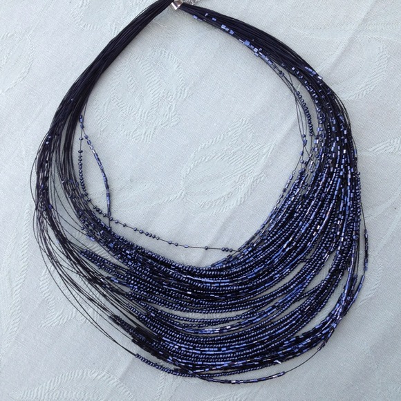 BLACK BEADED SOLDNECKLACE😊SOLD🙆SOLD