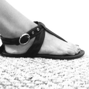 Black gladiator sandals