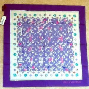 Authentic Louis Vuitton Splash Violet Bandana