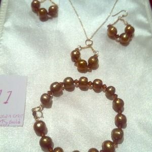 Pearls, Swarovski crystal, 14k gold-filled