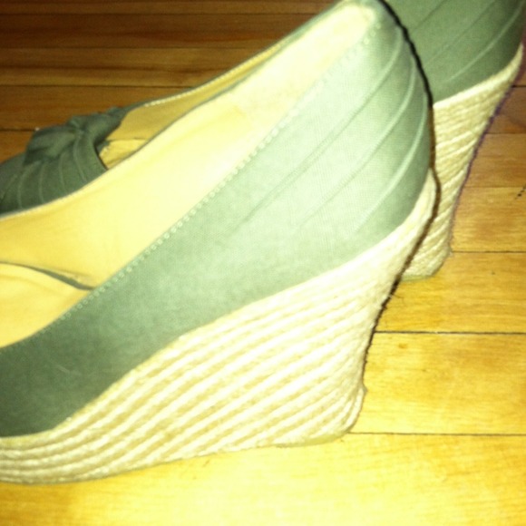 Olive Green Wedges - Picture 2 of 4
