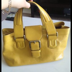 Burberry Tote in Mustard Yellow