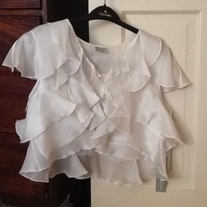 SUMMER SALE- NWT- Worth organza bolero. Sz M