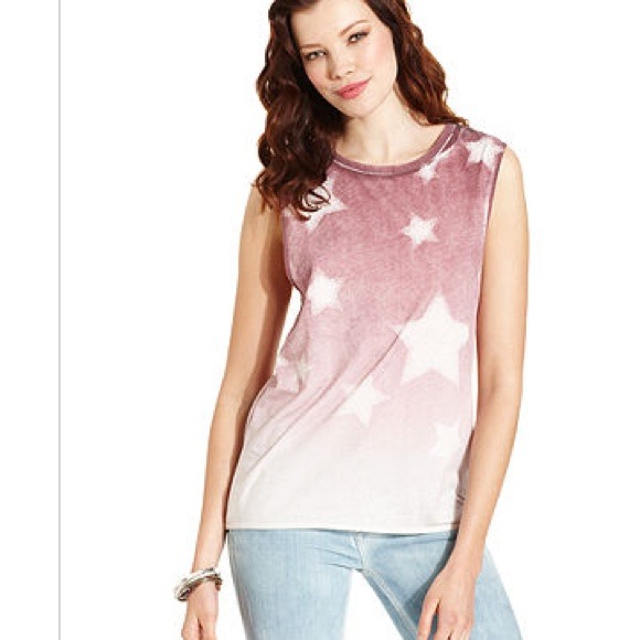 Dreamr Top, Sleeveless High-Neck Star-Print Tank - Picture 1 of 2