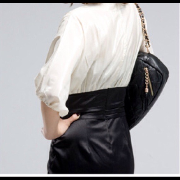 Elegant 2 in 1 Satin Dress - Picture 3 of 4