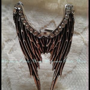 Ring, angel wings. Silver color.💕