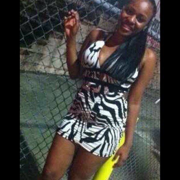 Black and white club dress