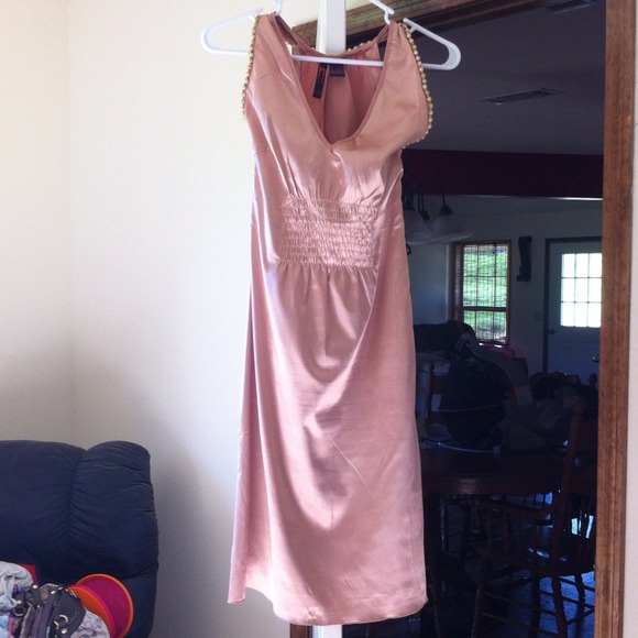 Gold party dress with gold accents!