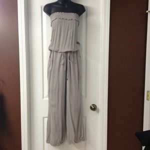 Grey pants jumpsuit, new with tags