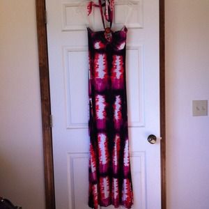 Halter top tie dyed maxi dress!
