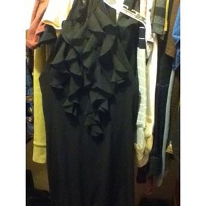 Halter top Little black dress with ruffles