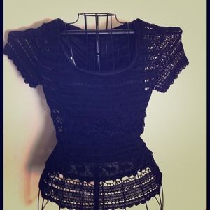 Black lace top