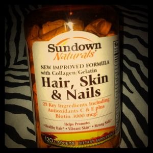 Hair skin & nails vitamins sundown 9/14