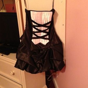 Black and white special occasion dress