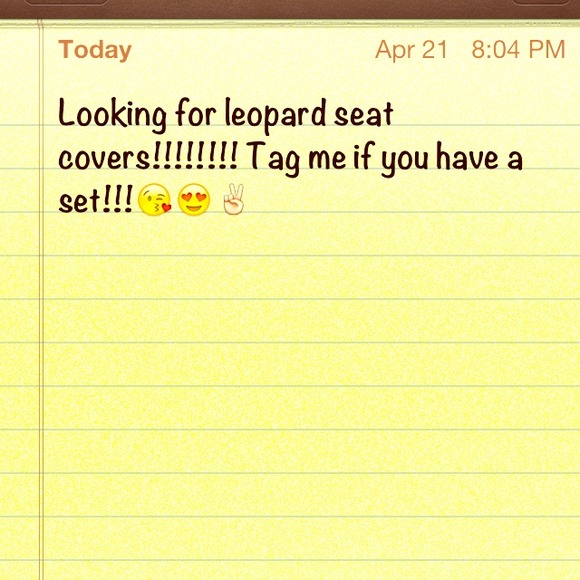 In search of!!!!!! Leopard seat covers!!!!!!!