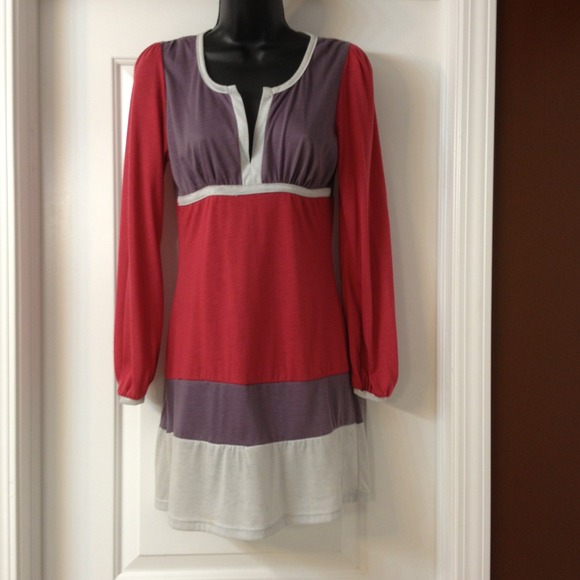 Color block jersey dress