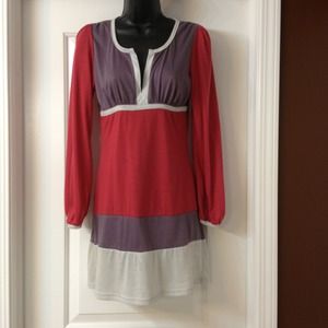 Color block jersey dress