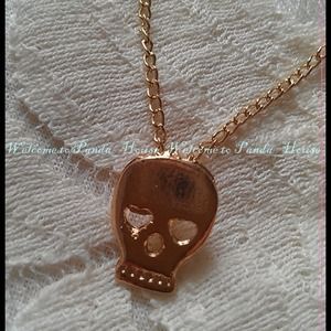 💕Necklace, skull, clavicle chain.