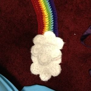 Beautiful handmade rainbow scarf