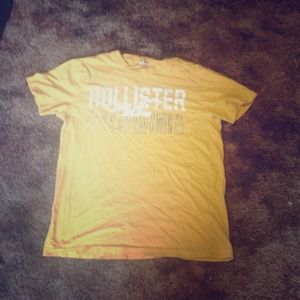 Boys Yellow hollister shirt.