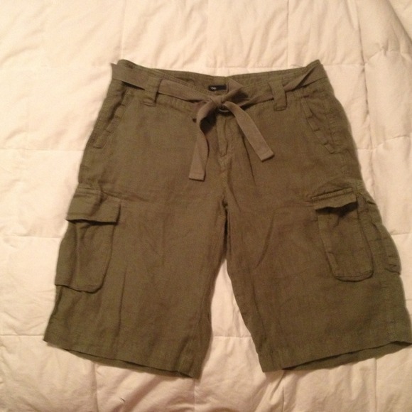Gap linen cargo shorts