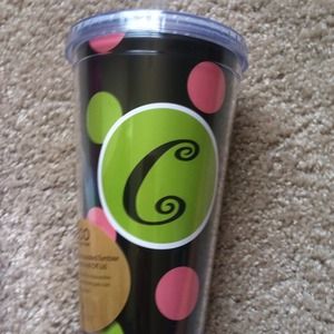 17 ounce never been opened cup with a straw!