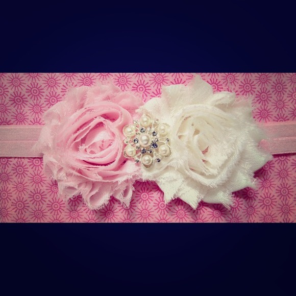 Baby pink&White Headband!
