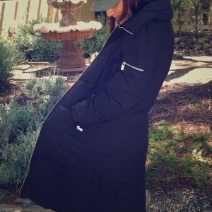 Long black winter jacket