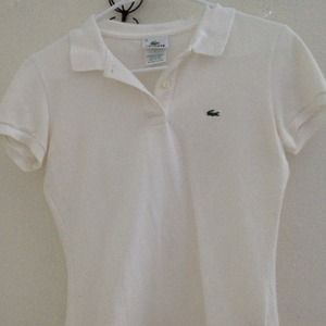 White Lacoste Polo