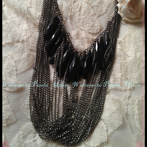 Necklace, multiplayer tassel fashion chain.