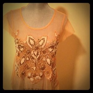 SOLD! Never worn. Urban Outfiters beaded shirt.