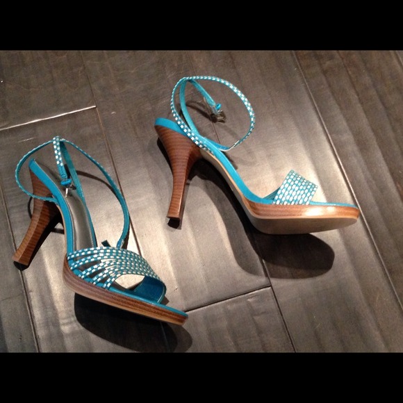 Blue/ Silver Franco Sarto Sandal - Picture 2 of 3