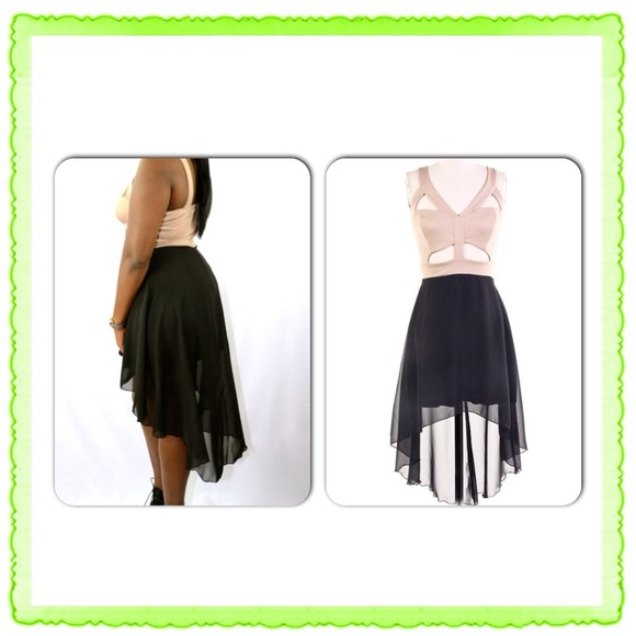 Dresses & Skirts - sold in bundle ❗tan/black hi-low dress