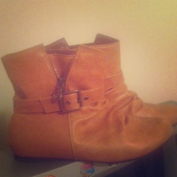 Cognac Booties size 11