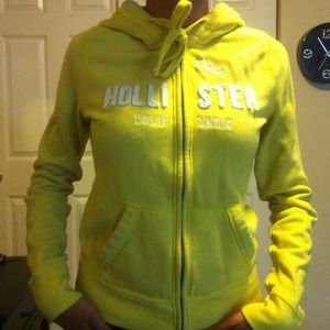 A yellow hollister jacket