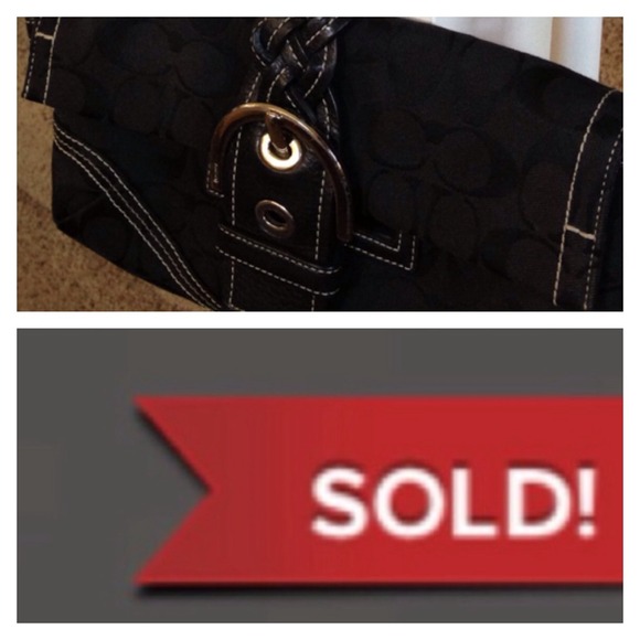 SOLD❗️❗️ COACH ❤BLACK SOHO SIGNATURE FLAP BAG.❤