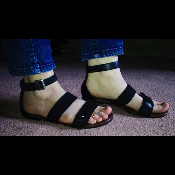 Every day Black Leather GAP Sandals
