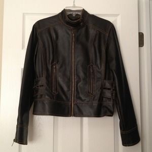 Faux leather jacket