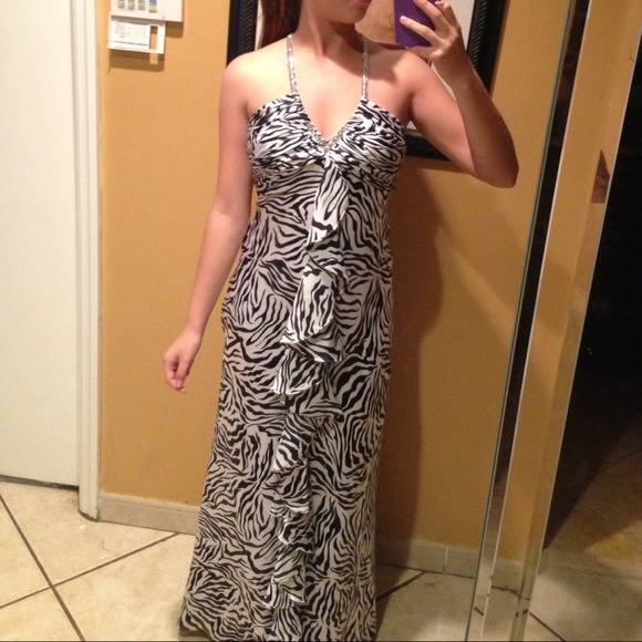 REDUCED! Zebra Prom Dress