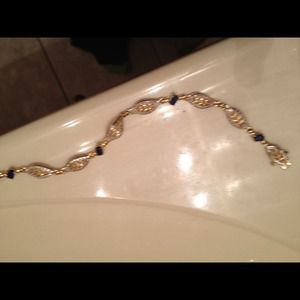 10k gold and sapphire bracelet.